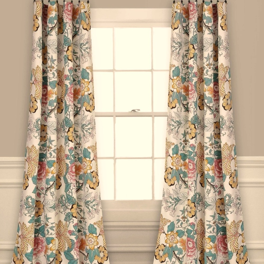 Half Moon Sidney floral window panel!